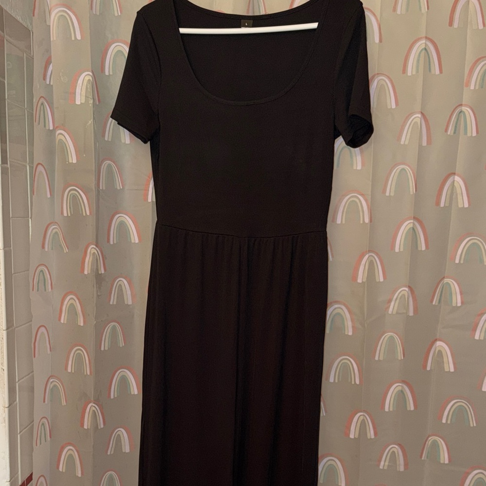 SHEIN Black Midi Jumpsuit